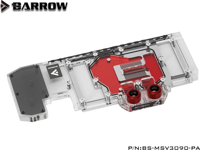 Barrow NVIDIA RTX 3090 LRC 2.0 Full Coverage GPU Water Block, MSI 3090 Ventus Aurora