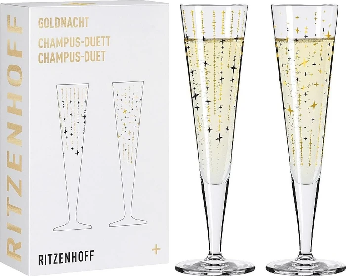 Ritzenhoff Goldnacht H24 Champagnerglas, 2 Stück