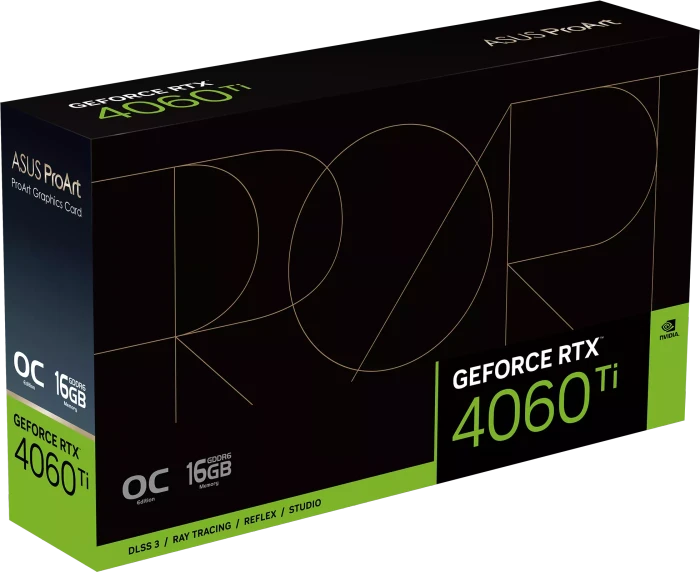 ASUS ProArt GeForce RTX 4060 Ti OC, PROART-RTX4060TI-O16G, 16GB GDDR6, HDMI, 3x DP