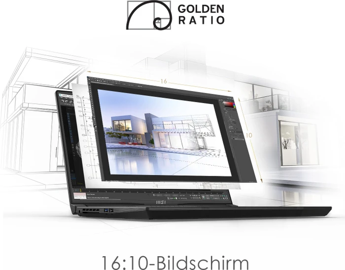 MSI CreatorPro M16 A12UJS-423, Core Black, Core i7-12700H, 32GB RAM, 1TB SSD, RTX A2000, DE