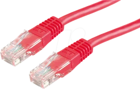Value Patchkabel, Cat6, U/UTP, RJ-45/RJ-45, 1m, rot
