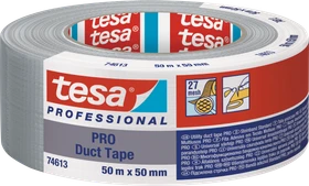 tesa PRO 74613 Duct Tape Aluminium Tape grau, Reparaturband, 50mm/50m, 1 Stück
