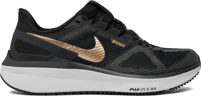 Nike Structure 25 black/white/dark smoke grey/metallic gold (Damen)