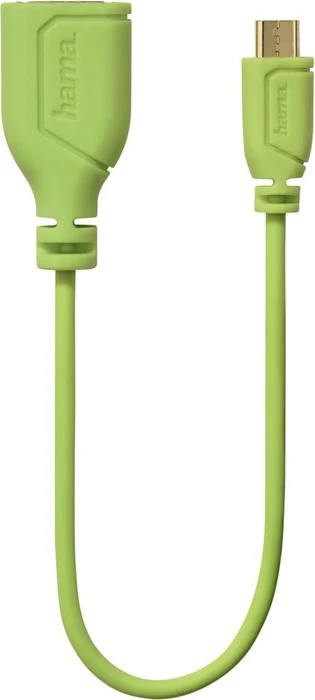Hama Micro-USB-OTG-Adapterkabel Flexi-Slim, 0.15m, grün