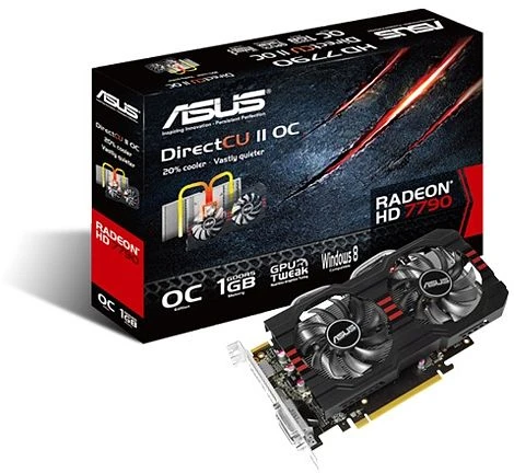 ASUS Radeon HD 7790, HD7790-DC2OC-1GD5 DirectCU II OC, 1GB GDDR5, 2x DVI, HDMI, DP