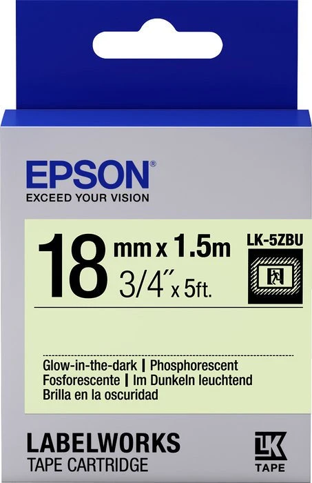 Epson LK-5ZBU Beschriftungsband, 18mm, schwarz/gelb