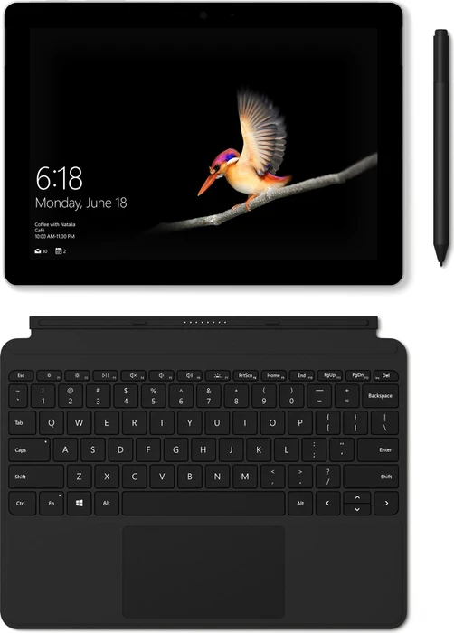 Microsoft Surface Go, schwarz, Pentium Gold 4415Y, 4GB RAM, 64GB, Type Cover schwarz