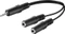goobay 3.5mm/2x 3.5mm Klinke Adapterkabel, schwarz Vorschaubild
