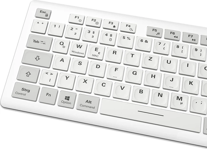 Sharkoon OfficePal K30W Wireless Keyboard, weiß, USB, DE