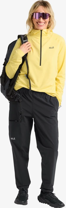 Jack Wolfskin Prelight Trail Hooded Funktionsshirt langarm lemon ice (Damen)