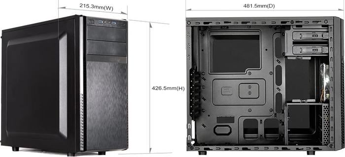 SilverStone Precision PS11, schwarz, Acrylfenster