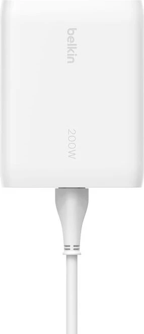Belkin BoostCharge Pro 200W 4-Port-USB-C-GaN-Ladegerät weiß