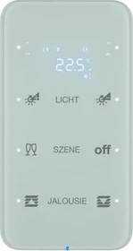Berker KNX R.1 Touchsensor 3-fach mit Temperaturregler polarweiß, konfiguriert