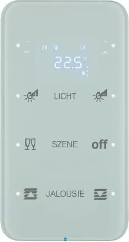Berker KNX R.1 Touchsensor 3-fach mit Temperaturregler polarweiß, konfiguriert