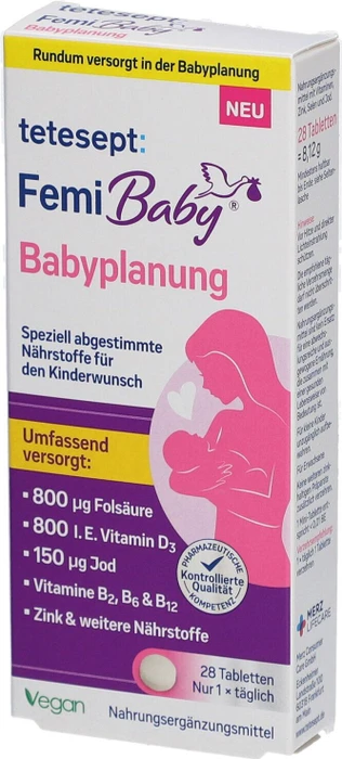 Tetesept Femi Baby Babyplanung Filmtabletten, 28 Stück