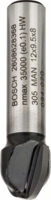 Bosch Professional HM Hohlkehlfräser, (R1)6x(D)12x9.2x40mm, 1 Stück