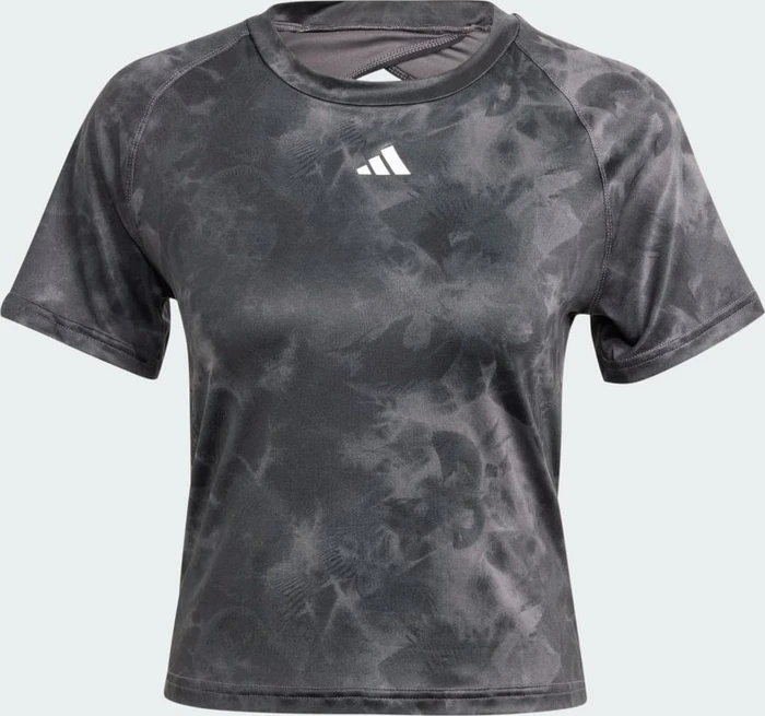 adidas Train Essentials AOP Flower Tie-Dye Funktionsshirt kurzarm grey five/carbon (Damen)