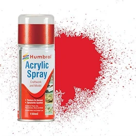Humbrol Acrylic Spray Paint 19 bright red gloss, 150ml