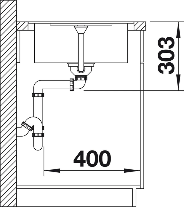 Blanco Metra 45 S-F Einbau Becken reversibel mit Ablauffernbedienung anthrazit
