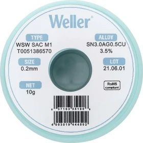 Weller WSW SAC M1 Lötzinn 0.2mm, 10g