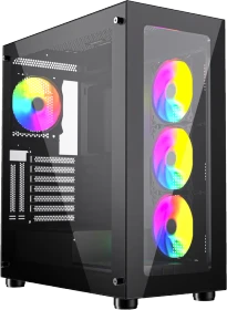 Gembird Fornax X450MAX Black, Glasfenster