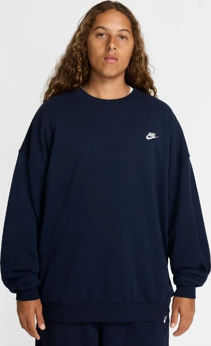 Nike Club Fleece Oversize Sweatshirt obsidian/white (Herren)