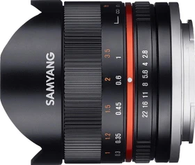 Samyang 8mm 2.8 UMC Fisheye II für Canon EF-M schwarz