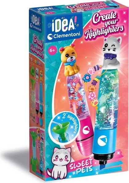 Clementoni Idea Deine Textmarker-Kreationen - Süße Tierfreunde