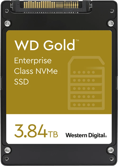 Western Digital Gold Enterprise Class NVMe SSD - 0.8DWPD 3.84TB, SE, 2.5" / U.2 / PCIe 3.1 x4