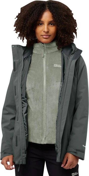 Jack Wolfskin Rotwand 3in1 Funktionsjacke slate green (Damen)