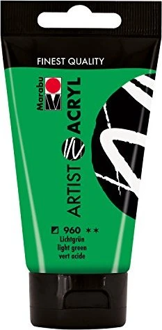 Marabu Artist Acryl Acrylfarbe, lichtgrün, 75ml