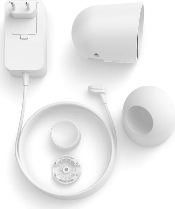 Philips Hue Secure Kamera, kabelgebunden mit Standfuß, weiß