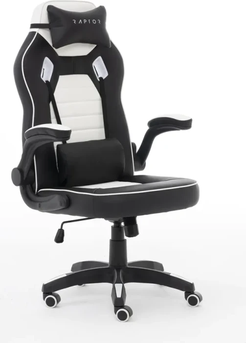 Raptor Gaming GS-50 Gamingstuhl, schwarz/weiß