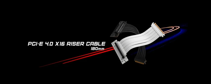 MSI MPG Riser Kabel, gewinkelt, PCIe 4.0, 180mm, schwarz