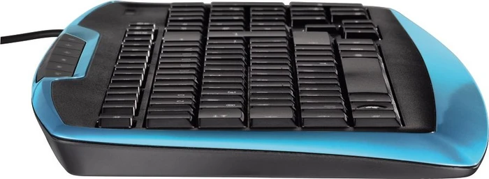 Hama K410 Media Keyboard blau, USB