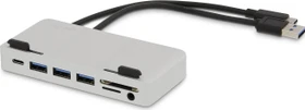 LMP USB-C Attach Hub, 1x USB-C 3.0 [Stecker], 1x USB-A 3.0 [Stecker], silber