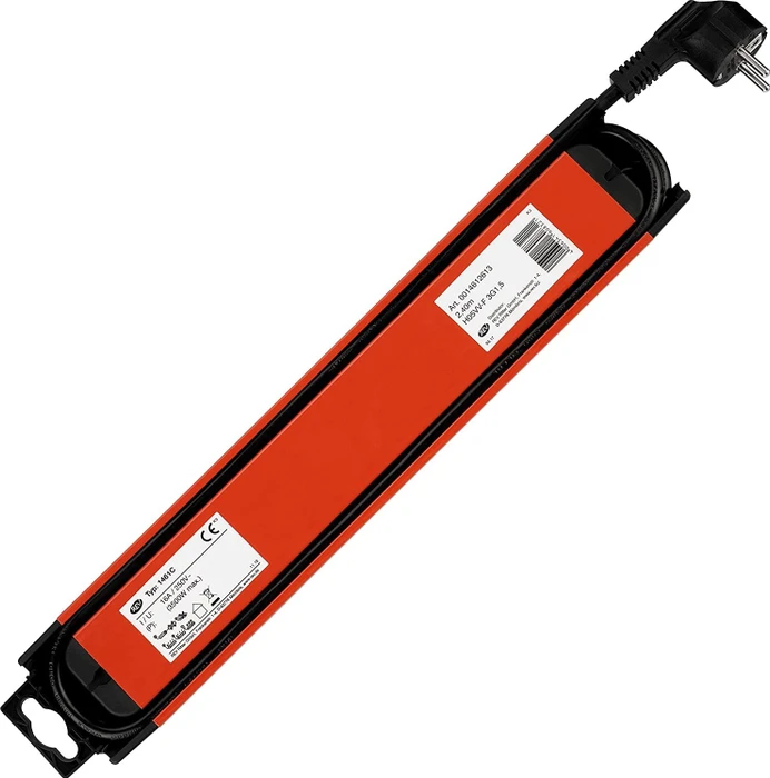 REV Ritter SupraLine mit Schalter, 6-fach, 2.4m, kupfer/schwarz
