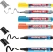 edding 380/383/385 Flipchartmarker schwarz/schwarz/gelb/orange/hellblau/silbergrau, 6er-Set Vorschaubild