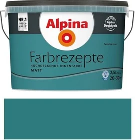 Alpina Farben Farbrezepte Innenfarbe petrol de luxe matt, 2.5l