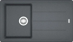 Franke Basis BFG 611-86 Einbau Becken rechts mit Ablauffernbedienung steingrau