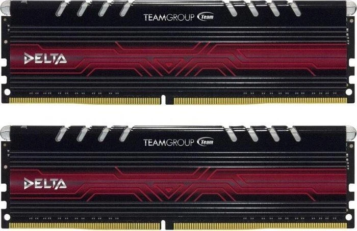 TeamGroup Delta LED rot UDIMM 16GB Kit, DDR4-2400, CL15-15-15-35