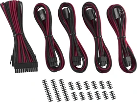 CableMod Classic ModMesh Cable Extension Kit, 8+8 Series, schwarz/rot