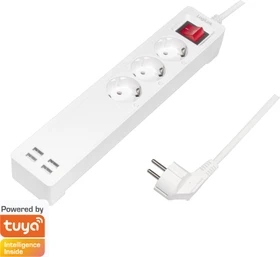LogiLink Wi-Fi Smart-Steckdosenleiste 3-fach, 3840W, 4x USB-A, Smart-Steckdosenleiste