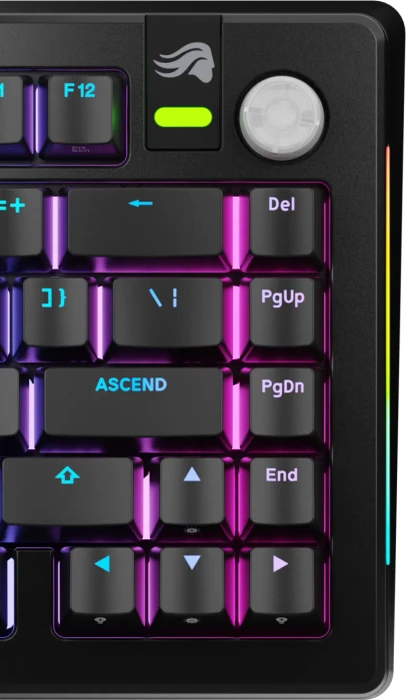 Glorious Gaming Rotary Knob für GMMK 3 PRO Tastatur und GMMK Numpads, Kunststoff (PC), ExoFrost, transparent, 1 Taste
