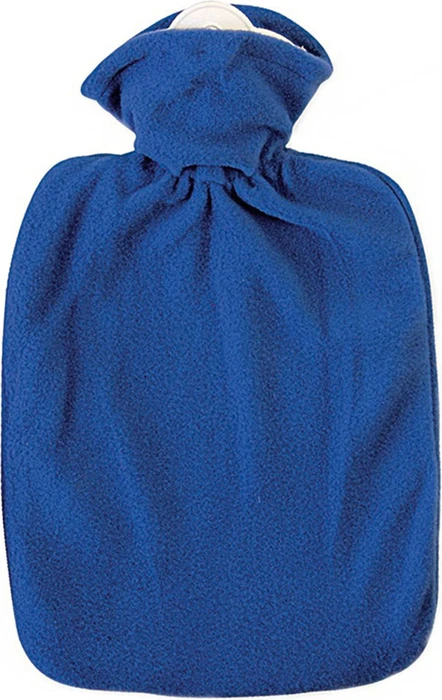 Hugo Frosch Klassik Fleecebezug Wärmflasche blau