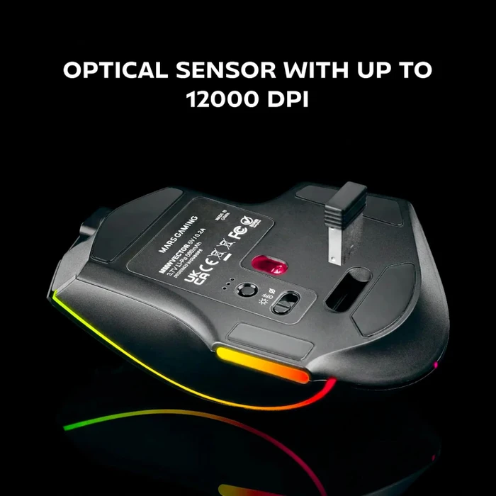Mars Gaming MMW-VECTOR Tri-Mode Wireless schwarz, USB/Bluetooth