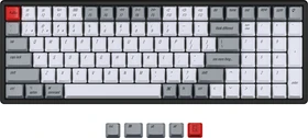 Keychron K4 Pro OEM Dye-Sub Keycap-Set Retro Mac, Kunststoff (PBT), Retro Mac, weiß/rot/grau, 105 Tasten (100+5), ANSI-US
