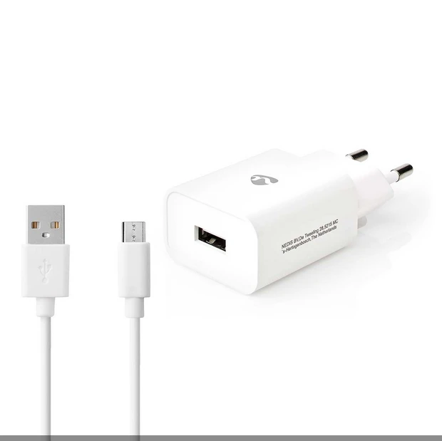 Nedis 10.5W USB-Universal-Ladegerät inkl. Micro-USB-Kabel weiß
