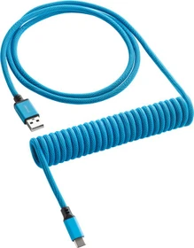 CableMod Classic Coiled Keyboard Cable USB Micro-B auf USB-A, Tastaturkabel (Spiral-Textilkabel), 1.5m, Spectrum Blue