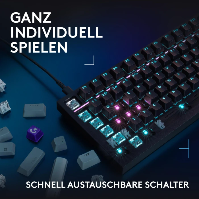 Logitech G316 X 75, schwarz, Tactile Switch, USB, DE